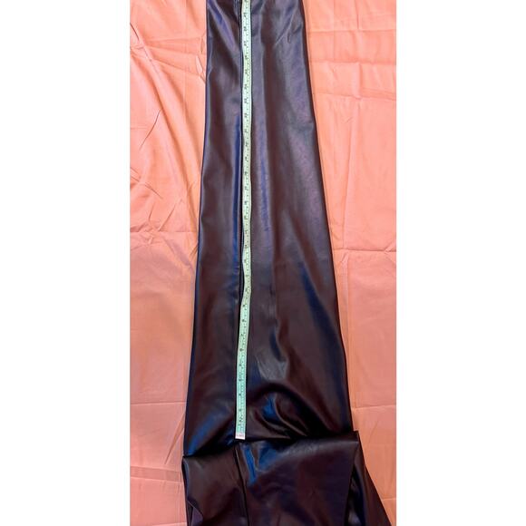 Gap Women’s Black High Rise Vegan Leather Straight Pull-On Pants, Sz Small Tall - Picture 7 of 11